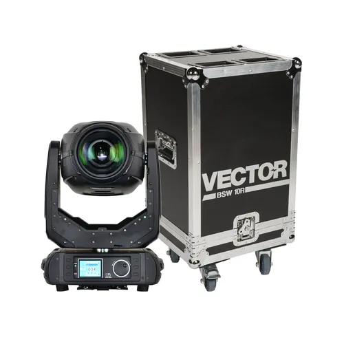 lightmaXX VECTOR BSW 10R Tour - Set mit Case - Vielseitiger Moving Head mit Beam, Spot und Wash-Funktion. Motorisierter Zoom und 280 Watt Leuchtmittel für beeindruckende Lichtshows. Inklusive robustem Case für den sicheren Transport.