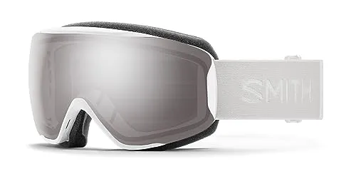 SMITH OPTICS MOMENT Ski- Snowboardbrille WHITE VAPOR - ChromaPOP Platinum Mirror - Skibrillen für Frauen, mit ChromaPOP-Technologie für verbesserten Kontrast und Klarheit auf der Piste.