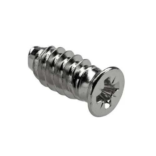 HETTICH Euro-Schraube 6,3 x 15mm, Senkkopf vernickelt, 20 Stück (0,12 EUR/Stück)