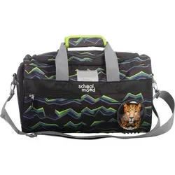 SCHOOL-MOOD® Sporttasche Finn (Raubkatze) - Sporttasche für Freizeit- und Schulsport, wasserabweisend und leicht zu reinigen. Mit geräumigem Hauptfach, separatem Nassfach und verstellbarem Schultergurt für optimalen Tragekomfort.