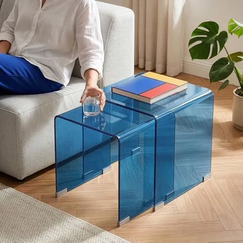 Beistelltische Blau von en.casa