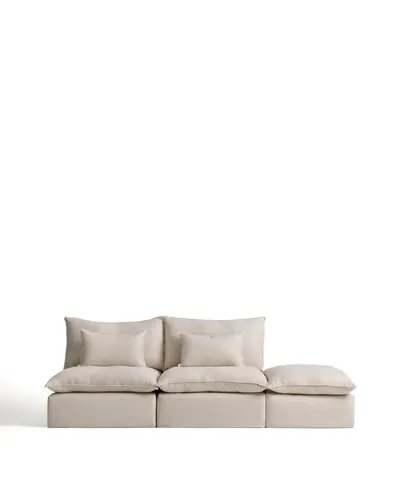Anarela 3-Sitzer-Modularsofa Beige 310 x 64 x 107 cm - Modernes 3-Sitzer-Modularsofa aus hochwertigem Viskose-Leinen-Mix, ideal für den Innenbereich. Robust und komfortabel mit einer Maximalbelastung von 390 kg. Perfekt für gemütliche Stunden!