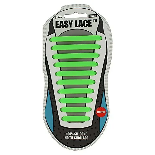 Easy laces Schnürsenkel Silicone, EAS210GN, Grün (Green 210), One Size