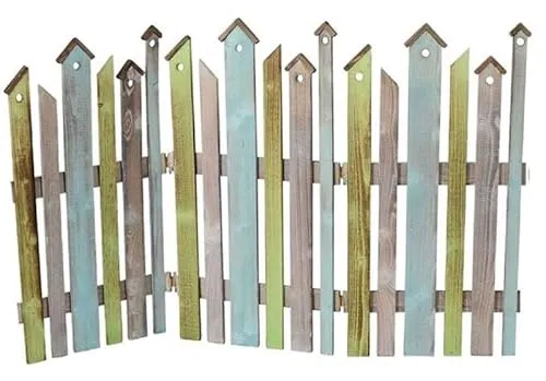 Farbiger Dekozaun Holz-Zaun Jäger-Zaun von ETC