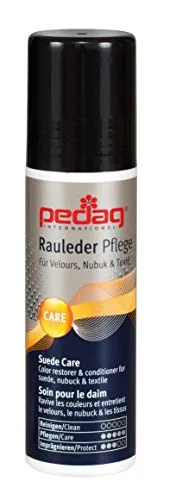 Große Größe: Neutral, Rauhleder Pflege farbauffrischend, PEDAG, schwarz (75 ml, Schwarz)
