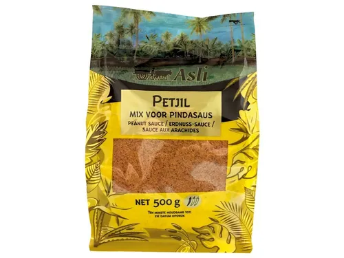 Produktbild Asli Petjil Erdnuss Sauce 500g | Mix für Sateé-Sauce | Satay Peanut Sauce