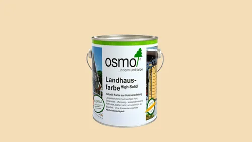 Osmo Landhausfarbe Elfenbein 2204 - 0,75l - Hochwertige Lackfarbe für Innen- und Außenanwendungen, bietet langanhaltenden Schutz und eine elegante, matte Oberfläche.