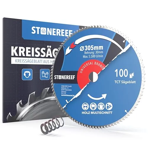 Sägeblatt 305x30 mm 100 Zähne Kreissägeblatt Holz für Kappsäge | Blattstärke 2,0 mm, Schnittbreite 2,8 mm – schmale Schnittfuge, weniger Materialverlust und Kraftaufwand