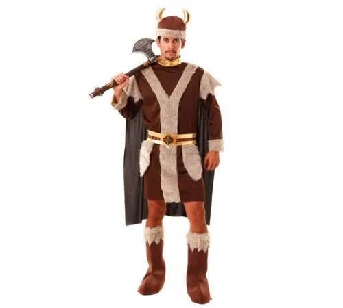 Kostüm Wikinger Mann Odin - XXL Abenteurer Seefahrer, aus Flanell und Lycra für Fasching und Karneval