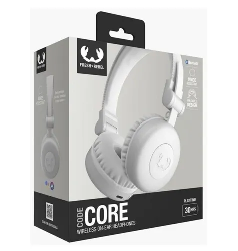 Fresh 'n Rebel Code Core Bluetooth-Kopfhörer - Kabellose On-Ear-Kopfhörer mit 30 Stunden Spielzeit, faltbar und ideal für unterwegs. Genießen Sie Musik ohne Kabelsalat und steuern Sie Ihr Audioerlebnis mühelos.