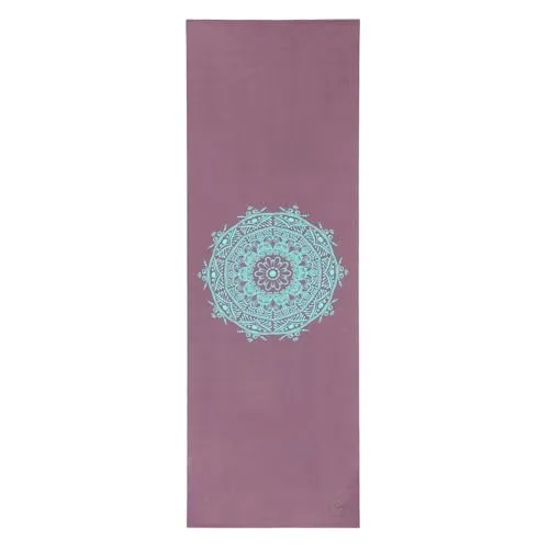 Bodhi Yogamatte LEELA Collection PVC aubergine/türkis - Sportmatte aus hochwertigem PVC, rutschfest und ideal für Yoga-Übungen, bietet optimalen Halt und Komfort.