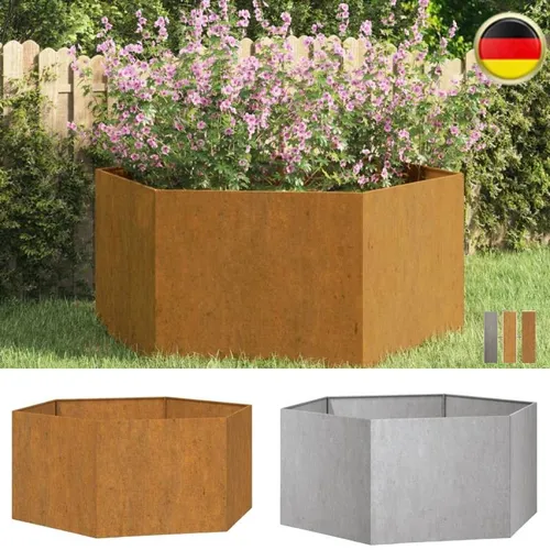 vidaXL Pflanzkübel aus Cortenstahl - Hochbeet für Garten, Balkon und Terrasse, aus langlebigem Cortenstahl - wetterfest und korrosionsbeständig, ideal für kreative Heimwerker und dekorative Pflanzenarrangements.