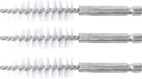 BGS-3078-15-N Nylonbürste 15 mm Antrieb Außensechskant 6,3 mm (1/4) 3-tlg.