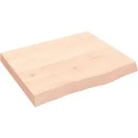 Produktbild vidaXL Tischplatte 60x50 cm aus massivem Eichenholz