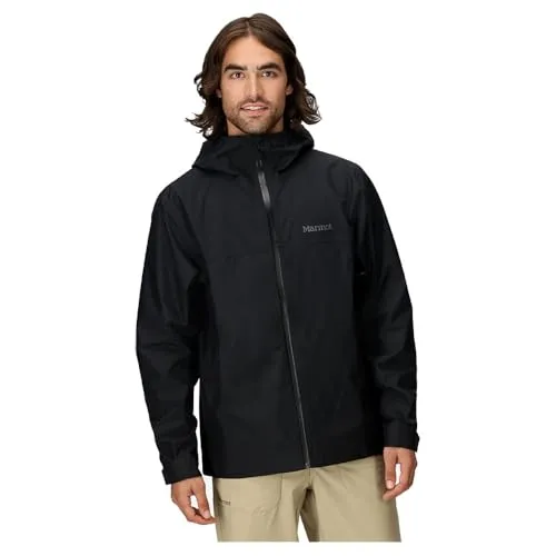 Marmot Minimalist Pertex Jacket black (001) L - Funktionsjacke für Herren, leicht, wasserdicht und atmungsaktiv. Ideal für Wanderungen, mit verstellbarer Kapuze und praktischen Belüftungsreißverschlüssen.