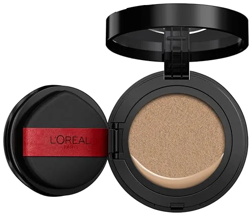 L'Oréal Paris, Infaillible Fresh Wear Cushion Foundation, 24H Halt mit atmungsaktiver flüssiger Formel, schwerelose Deckkraft, natürliches Finish, inklusive Applikator und Spiegel, Farbe C300, 11g