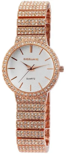 EXCELLANC Quarzuhr EX0339 Excellanc Damenuhr mit Metallband, Damenuhr Metall