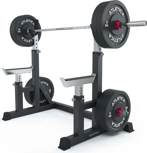 Atletica Dome - Höhenverstellbare Squat- und Hantelbank - Multifunktions-Hantelbänke für Krafttraining, ideal für Squats und Bankdrücken mit 15-fach höhenverstellbaren Uprights für maximale Anpassungsfähigkeit.