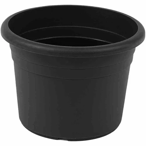 Pflanzgefäß Kübel ECO Cilindro 45 cm schwarz Kunststoffgefäß mit Bodenlöchern