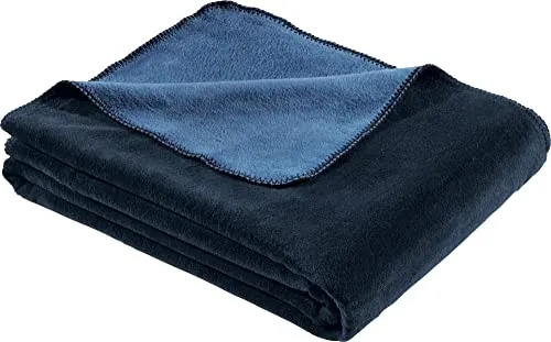 LOOKS BY WOLFGANG JOOP Wohndecke Baumwollmischung blau/Marine Größe 150x200 cm