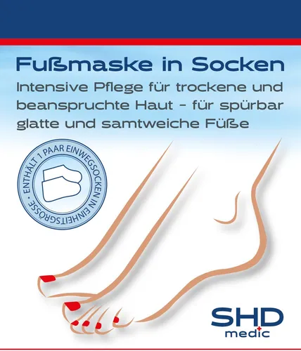 Fußmaske für glatte und samtweiche Füße