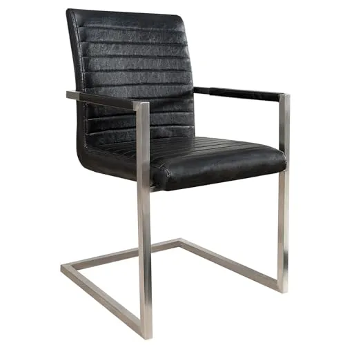 riess-ambiente Freischwinger LOFT antik schwarz/silber