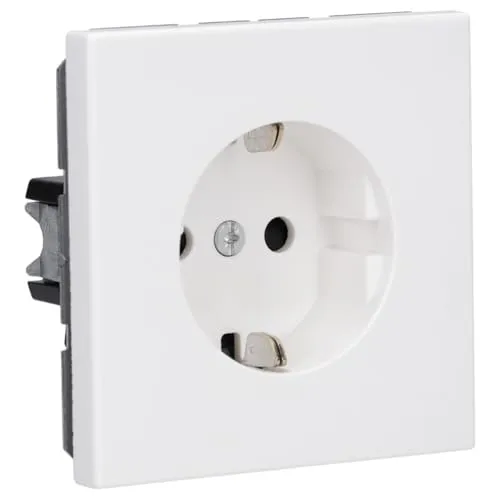 Jung Schuko Steckdose 16 A 250 V mit Berührungsschutz Serie LS Alpinweiß, 1 Stück, LS 1520 KI WW