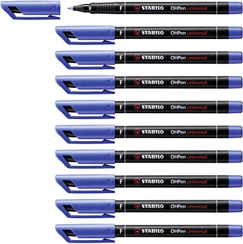 STABILO OHPen universal - Permanent Folienstift, fein, blau