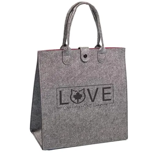 Filzhandtasche FELTIQUE - Shopper von CanadianCat - Elegante Handtasche aus 100% reinem Filz, ideal für Alltag und Einkäufe. Mit modernem Design und praktischem Platzangebot wird sie zum stilvollen Begleiter.