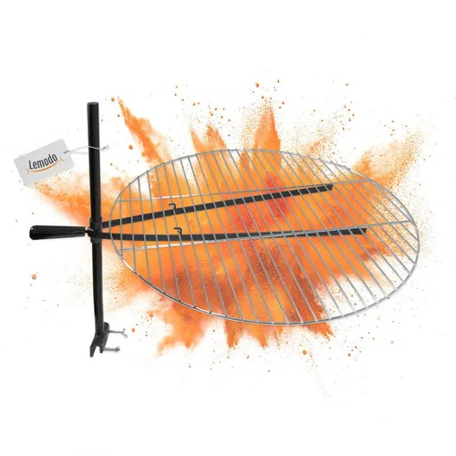 Grillgitter mit Halterung für Feuerschale, höhenverstellbarer Grillrost Ø55cm, s