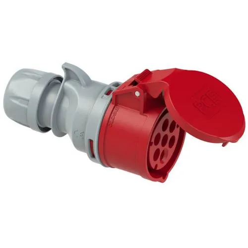 PCE 217-6v CEE Kupplung 16 A 7-polig - Steckdosen & Buchsen, robuste CEE Kupplung mit 7 poligen, vergoldeten Messingkontakten für optimale Stromübertragung und IP44/IP54 Schutz.