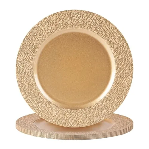 Argon Tableware Hämmerte Ladeplatten in gold von Argon Tableware