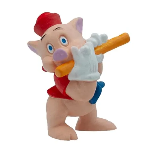 Bullyland 12490 - Spielfigur Pfeifer aus Walt Disney Die drei kleinen Schweinchen, ca. 5,2 cm, detailgetreu, ideal als kleines Geschenk für Kinder ab 3 Jahren
