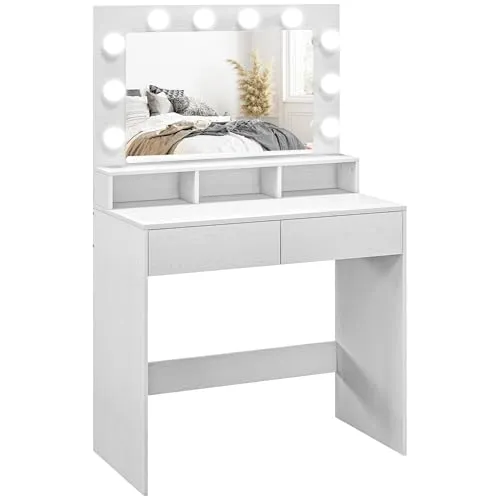 HOMCOM Schminktisch mit LED-Beleuchtung von HOMCOM