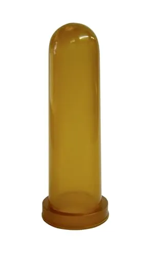 Kerbl Kälbesauger (Farbe Honig, L 100 mm, 10 Stück im Pack, aus Kautschuk, für Kälbertränkeeimer, Sauger mit Kreuzlochung für optimalen Milchfluss, Trinkaufsatz) 1477/10