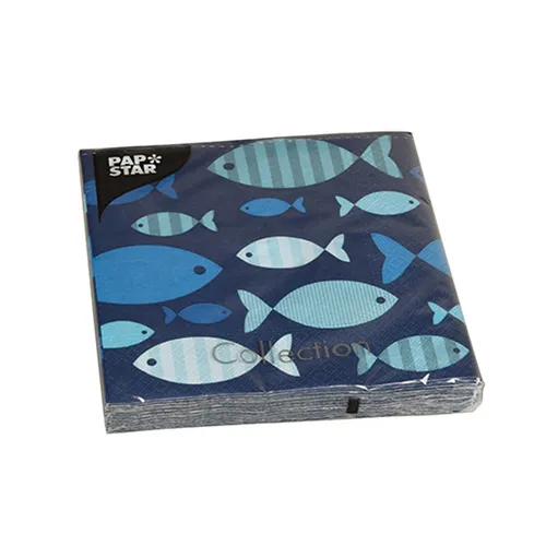 Papstar Servietten Blue Fish