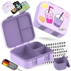 BEARFOOT Lunchbox Brotdose mit Fächern in lila von bearfoot