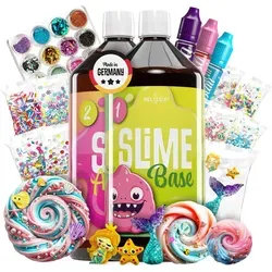 Belissia XXL Kinder Spiel-Schleim – Meerjungfrau Set für kreativen Spaß