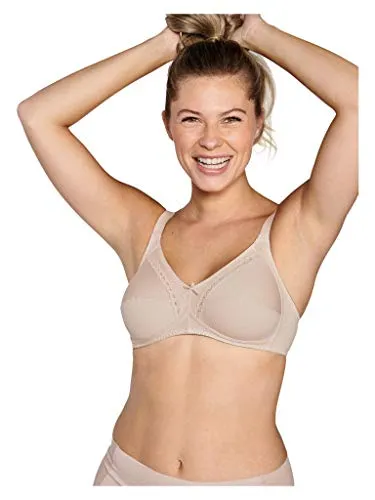 NATURANA BH Cotton Soft Bra Beige A 80 - Komfort aus 100% Baumwolle - Funktionsunterwäsche – Weicher Soft-BH ohne Bügel, ideal für empfindliche Haut. Atmungsaktives Material sorgt für ganztägigen Komfort und frisches Hautgefühl.