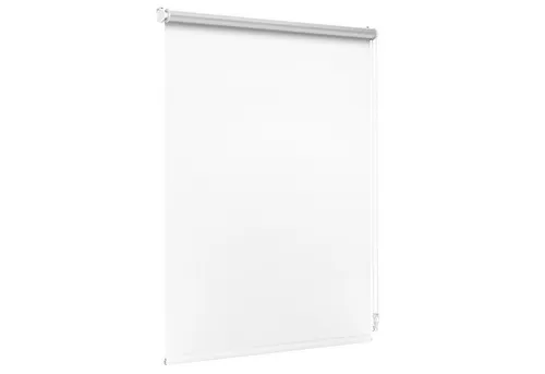 Verdunklungsrollo Thermorollo, 32,5 x 100 cm, weiß [Stoffbreite 29,1 cm], jalousiescout, verdunkelnd, ohne Bohren, freihängend, Klemmfix, Thermo-Rollo Vollverdunkelnd Thermo-Beschichtung, energiesparend