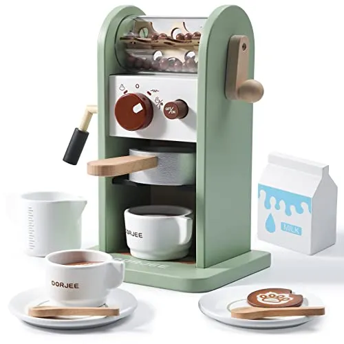 Dorjee Spielküche Zubehör Kinder Kaffeemaschine Spielset