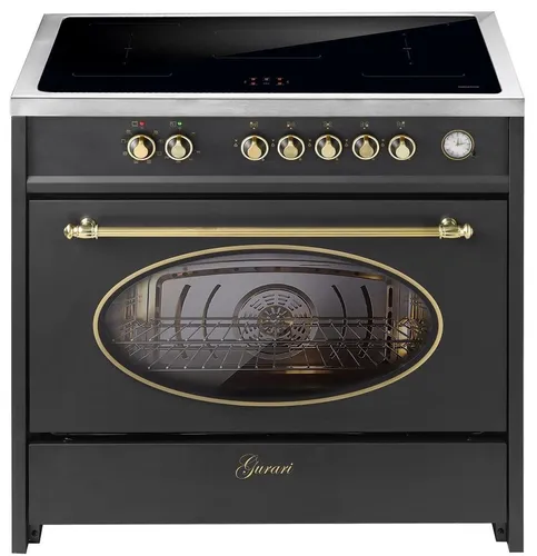 GURARI Induktions-Standherd E 913 RU BL, Retro Range Cooker 90 cm//