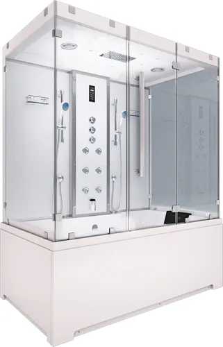 Kombination Badewanne Dusche K80-WS-TH-B-EA Duschtempel 180x100 cm