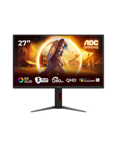 AGON Q27G4ZD QD-OLED Gaming-Monitor 27 Zoll - Hochwertiger Gaming-Monitor mit 68,5 cm (27 Zoll) QHD-Auflösung und 280Hz Panel für flüssige Grafiken und schnelles Gameplay.