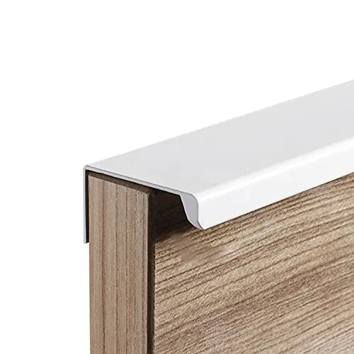 JNRFTY 10 Stück Weiß Griffe Versteckt Modernes Möbelgriffe Küchengriffe Schubladengriffe Aluminium Mit 20 Schrauben Küche Griffe Lochmitte 192MM