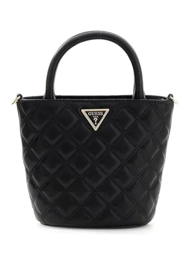 Guess Mini Tote Umhängetasche Beige - Stilvolle Mini Tote aus hochwertigem Polyurethan mit verstellbarem Schulterriemen. Perfekt für den täglichen Gebrauch und bietet ausreichend Platz für Ihre Essentials.