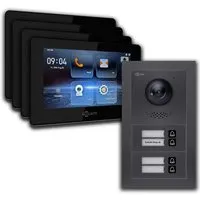 Goliath 2-Draht BUS Video-Türsprechanlage - Hochmoderne Türsprechanlage für 4-Familienhäuser mit HD-Kamera, Smartphone-App und Interkom-Funktion. Bietet maximale Sicherheit und Benutzerfreundlichkeit für Ihr Zuhause oder Unternehmen.