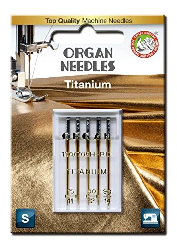 Organ Needles 5116000BL Maschinennadeln, Gold/Silber, 75/90 Größe, 5