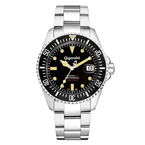 Gigandet Herrenuhr Automatik Sea Ground G2-007 - Hochwertige Automatik-Armbanduhr für Herren mit 300m Wasserdichtigkeit, Edelstahlarmband und Leuchtzeigern für optimale Ablesbarkeit bei Dunkelheit.