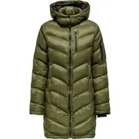 ONLY Steppmantel ONLTAHIA LW QUILTED COAT CC OTW in Braun, Größe XS (34) - Modischer Steppmantel aus 100% Nylon, pflegeleicht und ideal für kühle Tage. Mit Kapuze, Eingrifftaschen und Reißverschluss bietet er Funktionalität und Stil.